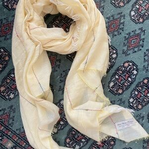 Made in Italy cotton yellow lightweight scarf